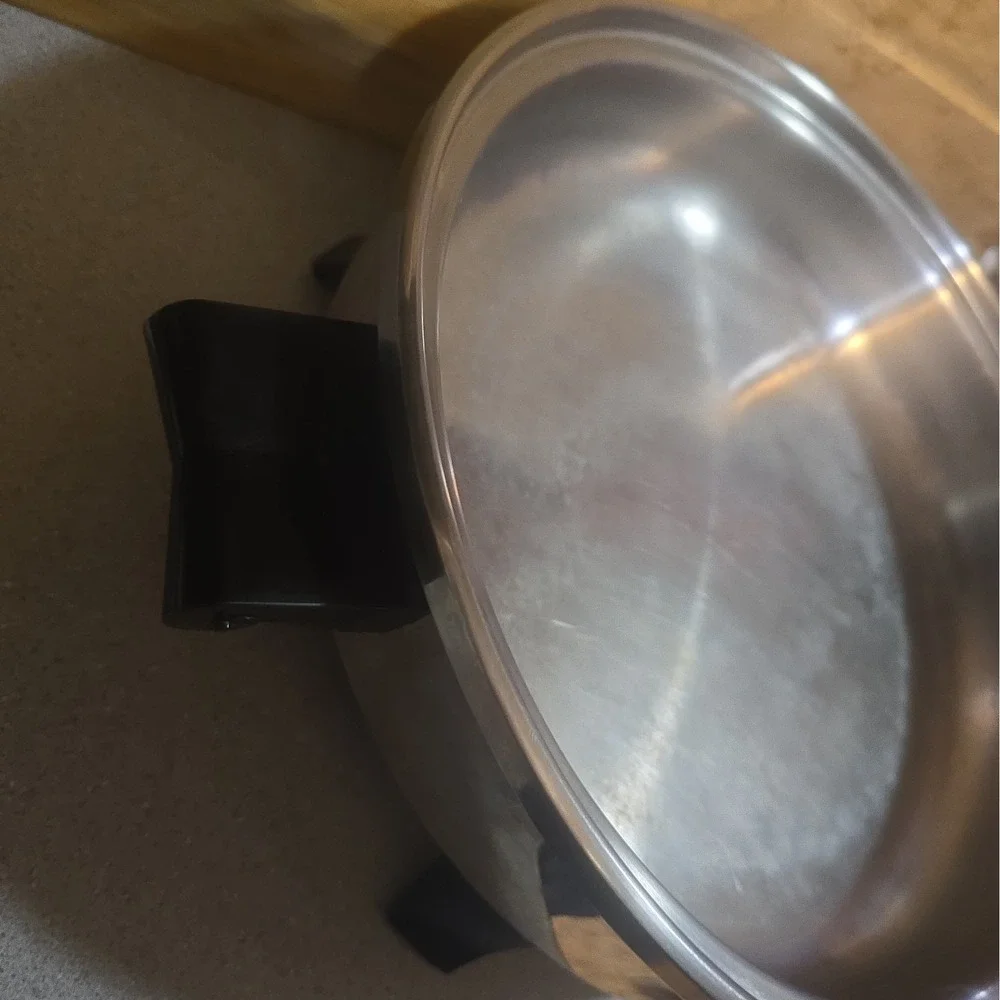 Vintage Image Health System Waterless Electric Skillet With Vapo Lid 12 Inch